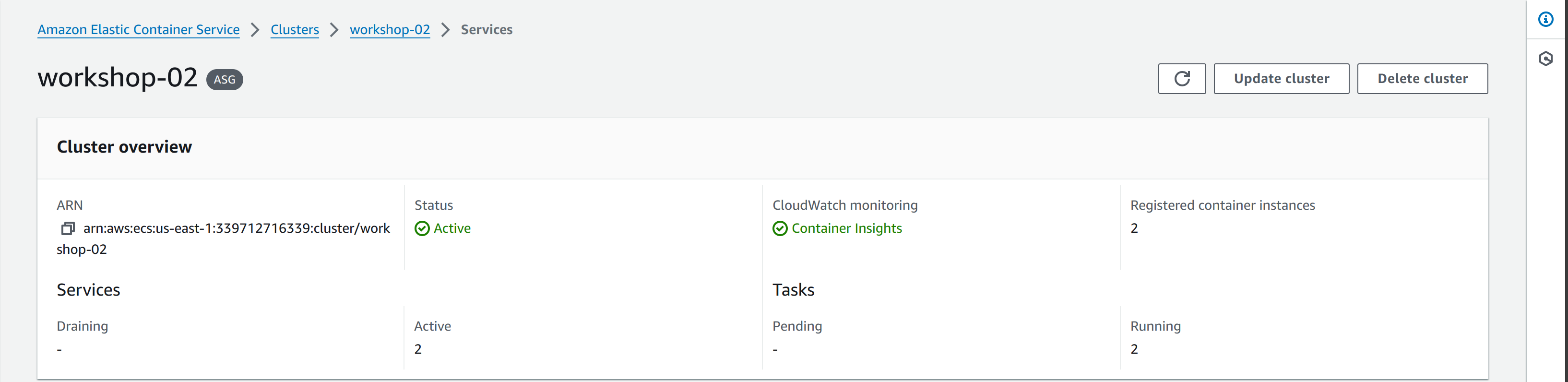 ECS container insights